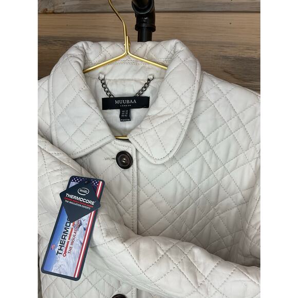 MUUBAA NWT Xena Maxi Belted Quilted Leather Trench Coat 10 - Picture 6 of 6